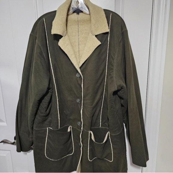 Green Spanner 1X 2X Coat plus size - Picture 4 of 8